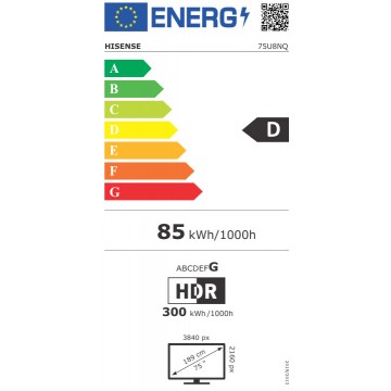 Hisense Smart Τηλεόραση 75" 4K UHD Mini LED 75U8NQ HDR (2024) Hisense Smart Τηλεόραση 75" 4K UHD Mini LED 75U8NQ HDR (2024)